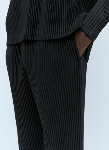 Homme Plissé Issey Miyake Pleated Knit Pants Black hmp0154009