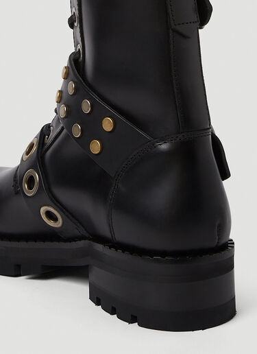Vivienne Westwood 컴뱃 버클 부츠 블랙 vvw0249055