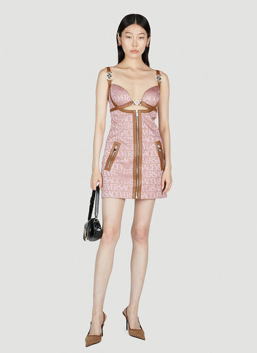 Versace Cut-Out Medusa Dress Pink vrs0253006