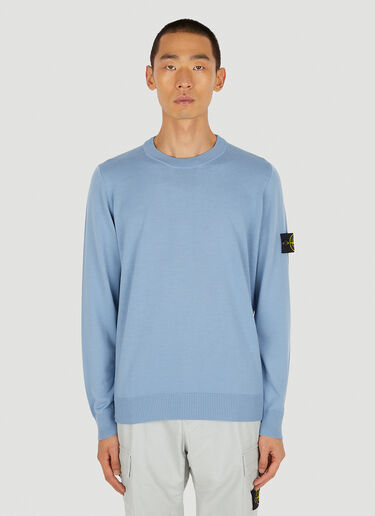 Stone Island Compass Patch Sweater Blue sto0150063