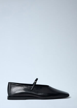Jil Sander Leather Flat Shoes Black jil0264012