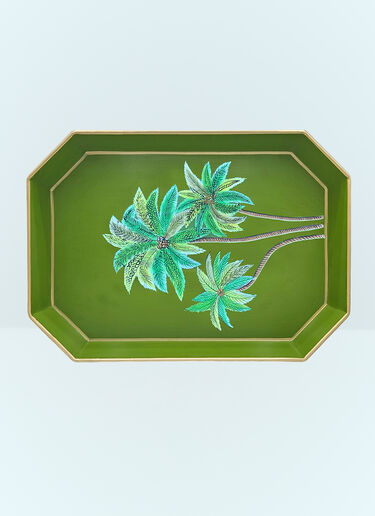Les-Ottomans Palms Iron Tray Green wps0691533