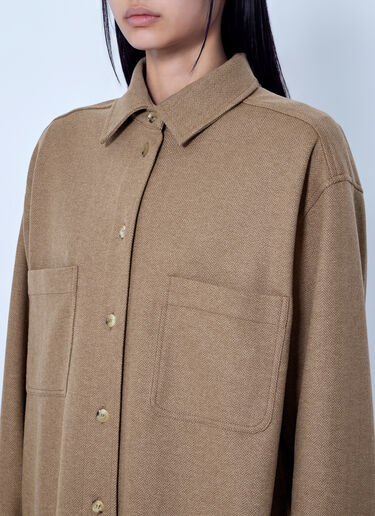 LN-CC® - Max Mara: Ladino Button-Up Shirt - Camel Max Mara Ladino Button-Up Shirt Camel max0266057