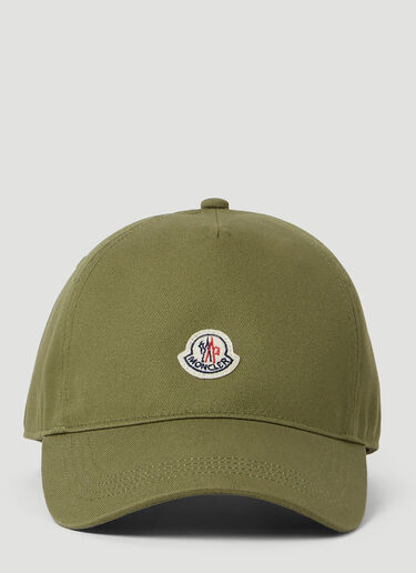 Moncler Logo Patch Baseball Cap Green mon0252027