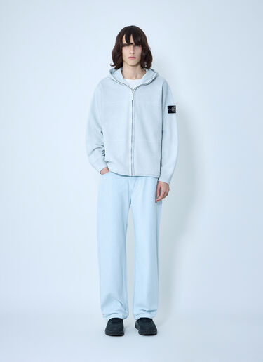 Stone Island Hooded Zip Sweatshirt Blue sto0164014