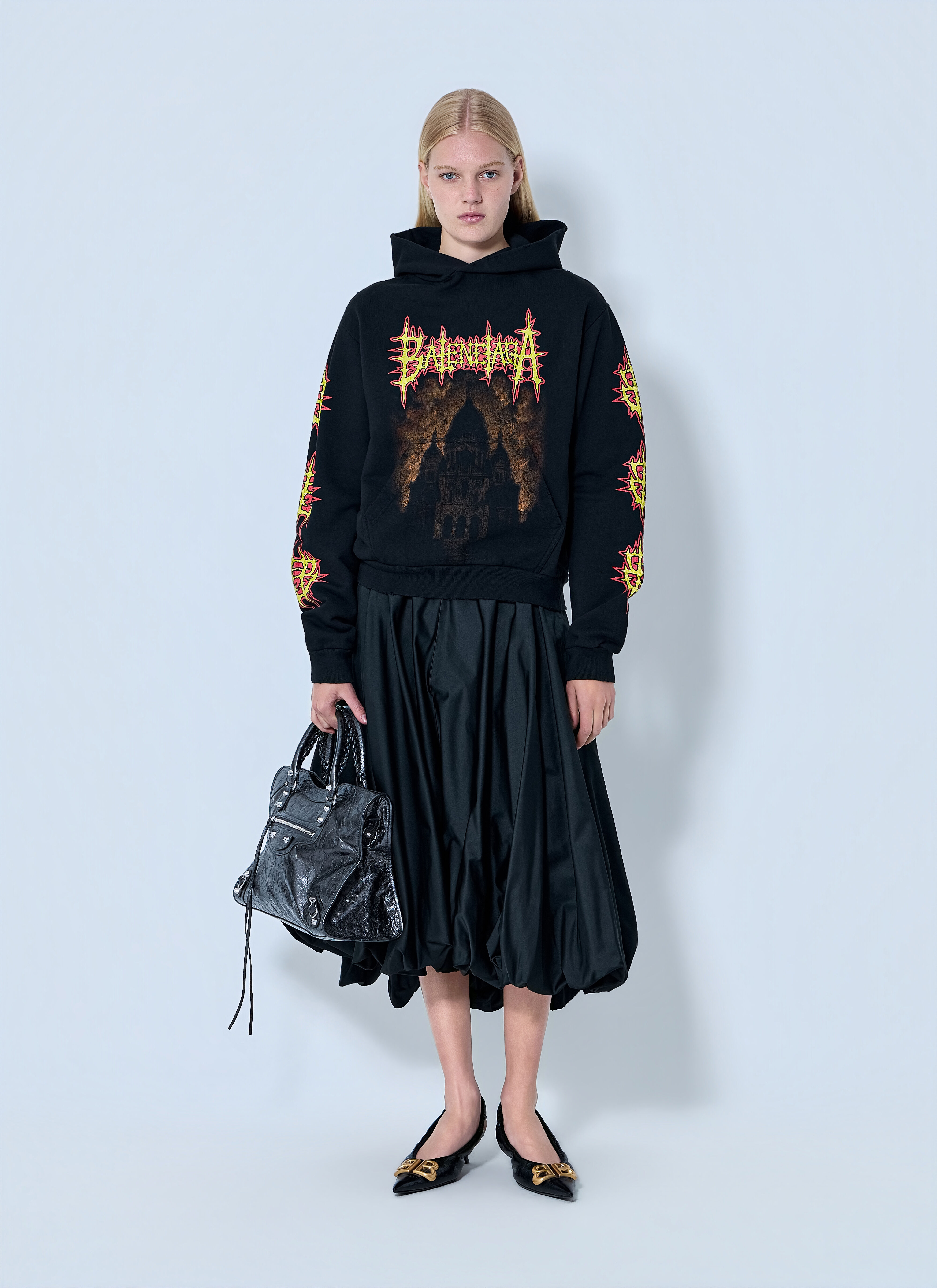 Balenciaga Women's' Medium Fit Hoodie in Black | LN-CC®