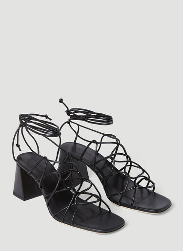BY FAR Alexander Strappy Heeled Sandals Black byf0252027