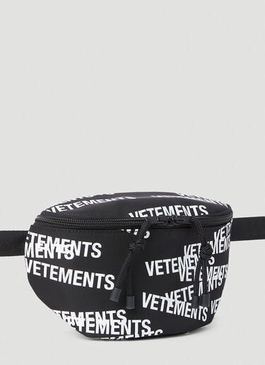 VETEMENTS スタンプロゴベルトバッグ ブラック vet0251021