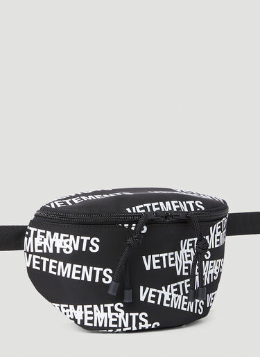 VETEMENTS Stamped Logo Belt Bag Black vet0251021
