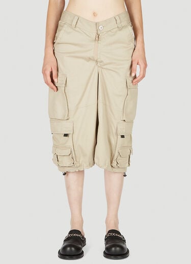 Martine Rose Pulled Cargo Shorts Beige mtr0352004