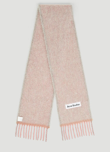 Logo Patch Wool Scarf Acne Studios Logo Patch Wool Scarf Pink acn0254046