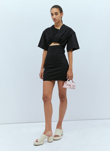 Jacquemus La Robe T-Shirt Bahia Dress Black jac0254017