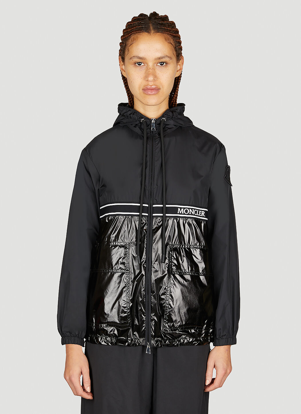 Moncler sales black raincoat