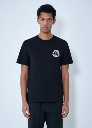 Moncler Logo Motif Cotton T-shirt Black mon0163036