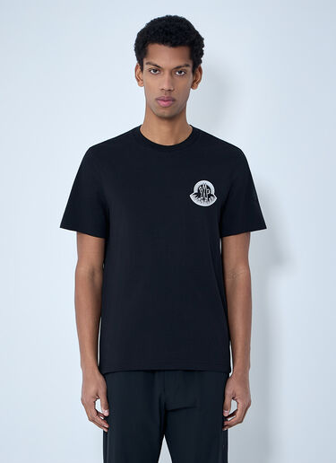 Moncler Logo Motif Cotton T-shirt Black mon0163036