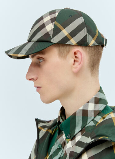 Burberry Check Baseball Cap Black bur0355008