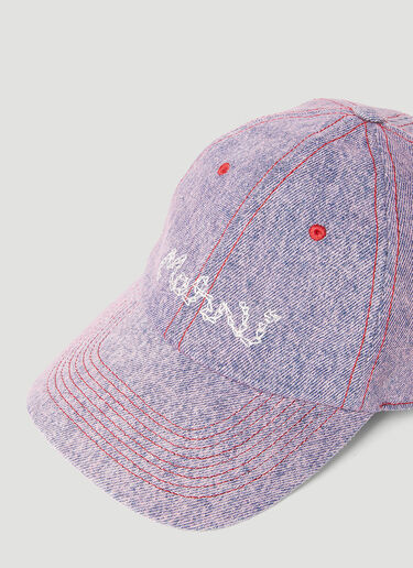 Marni Logo Embroidery Baseball Cap Purple mni0255037