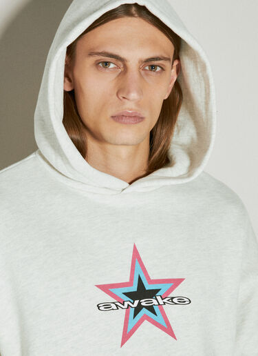 Awake NY Star Logo Hooded Sweatshirt Grey awk0154009