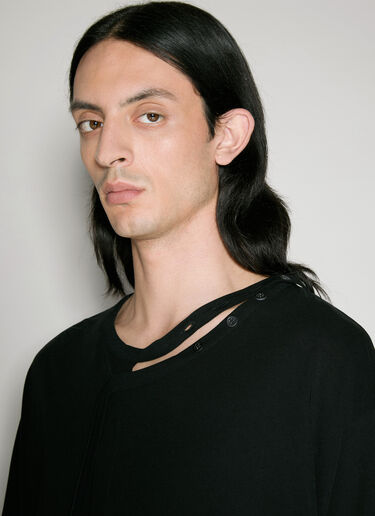 Yohji Yamamoto バインダーTシャツ  ブラック yoy0156012