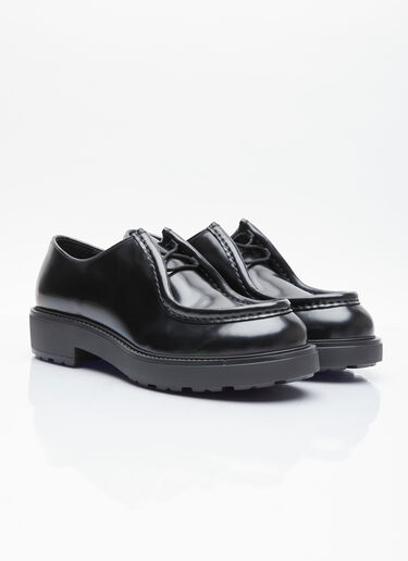 Prada 가죽 레이스업 슈즈 블랙 pra0154010