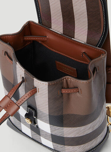 Burberry Check Micro Backpack Brown bur0253059