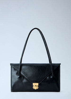 Marni East West Flap Closure Shoulder Bag Black mni0265025