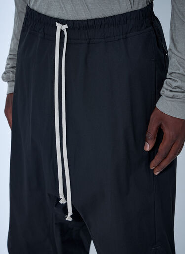 LN-CC® - Rick Owens: Basket Swingers Heavy Poplin Shorts - Black Rick Owens Basket Swingers Heavy Poplin Shorts Black ric0165048