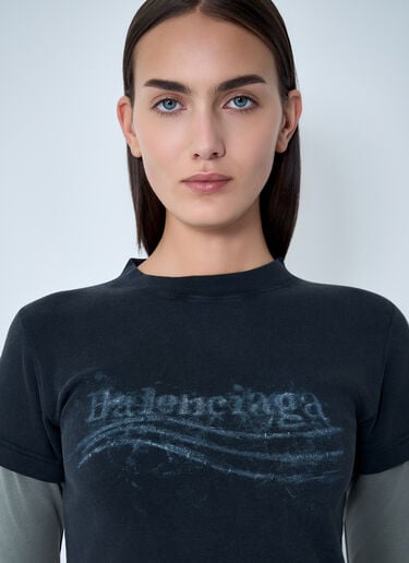 Double-Sleeve T-Shirt Balenciaga Double-Sleeve T-Shirt Black bal0262008