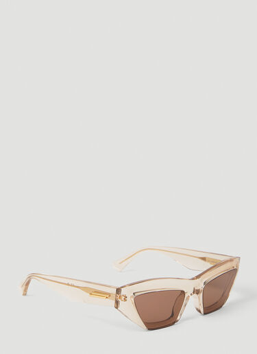 Bottega Veneta Angle 猫眼形太阳镜 米色 bov0251138