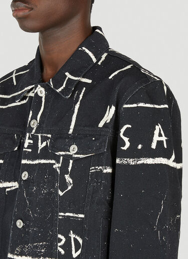 Honey Fucking Dijon Basquiat Denim Jacket Black hdj0352001