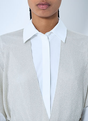Max Mara Belted Knit Cardigan White max0260015