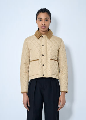 Burberry Quilted Short Jacket Beige bur0259029