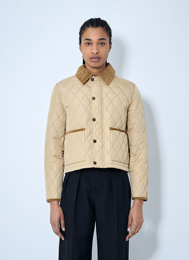 Burberry 퀼팅 쇼트 재킷  베이지 bur0259005