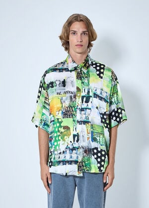 Martine Rose Boxy Wrap Shirt Green mtr0164011