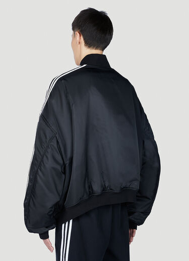 Balenciaga x adidas ストライプボンバージャケット ブラック axb0151002