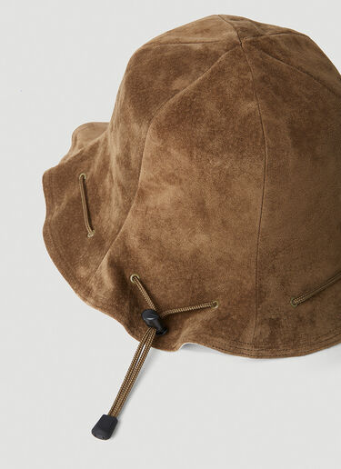 Hender Scheme Drawstring Suede Bucket Hat Brown hes0152008