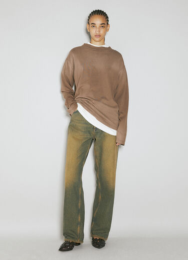 Compton Long Sleeve T-Shirt Eytys Compton Long Sleeve T-Shirt Brown eyt0351008