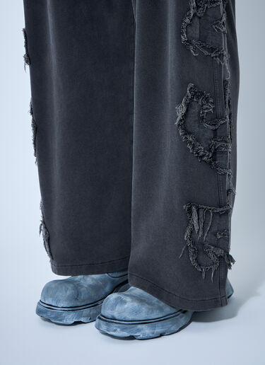 Acne Studios 디스트레스트 로고 트랙 팬츠  블랙 acn0160011