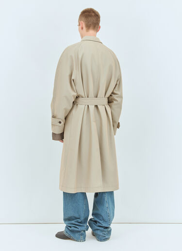 Maison Margiela Raw Cuffs Trench Coat Beige mla0158001