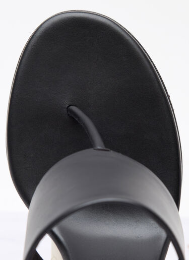 The Row Leather Signum Heel Sandals Black row0258024