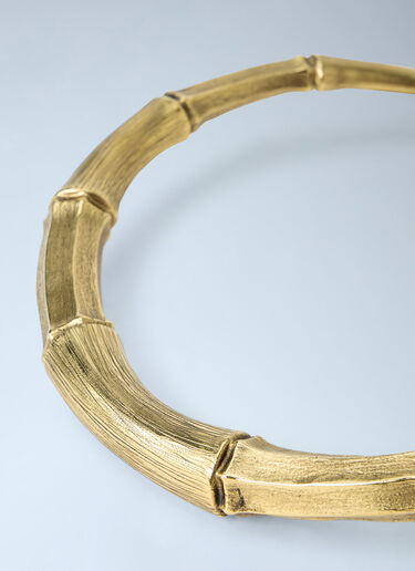 LN-CC® - Saint Laurent: Bamboo Torc Necklace - Gold Saint Laurent Bamboo Torc Necklace Gold sla0263117