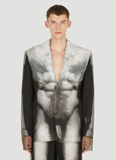 Y/Project x Jean Paul Gaultier Body Morph Blazer Grey jpg0252008
