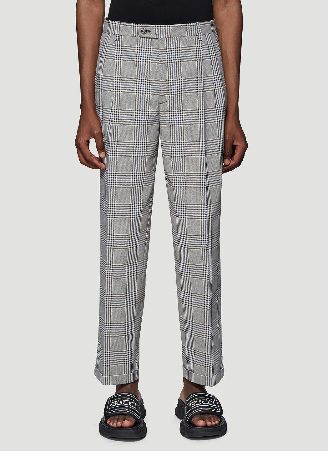 Gucci checkered hotsell pants