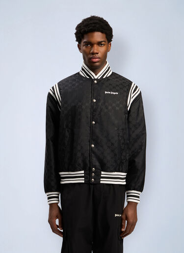 Monogram Jacquard Bomber Jacket Palm Angels Monogram Jacquard Bomber Jacket Black pma0162026