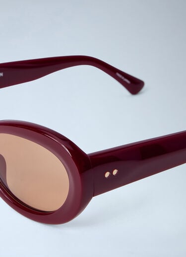 Dries Van Noten Oval Sunglases Red dvn0263051