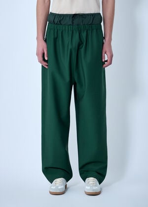 Lacoste Wide-Leg Drawstring Trousers Green lac0164012