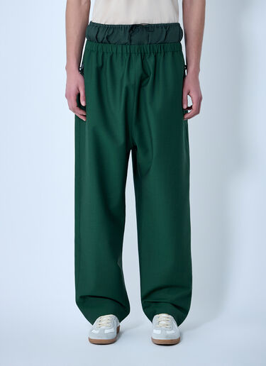 Lacoste Wide-Leg Drawstring Trousers Green lac0164012