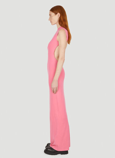 Sportmax Calcio Open Back Maxi Dress Pink spx0252014