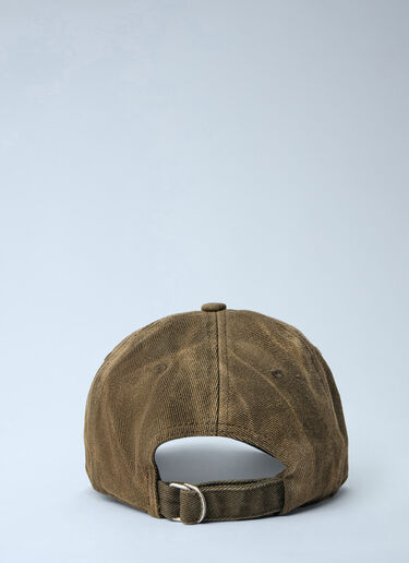 Acne Studios Logo Baseball Cap Brown acn0164007