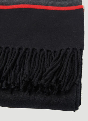 Alexander McQueen Blown Up Log Scarf Black amq0149063